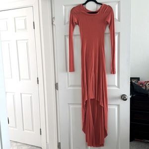 BCBG long sleeve high low dress